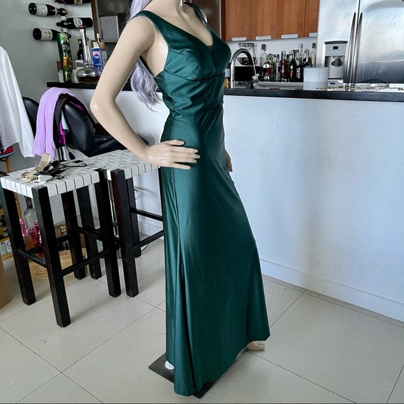 Morgan & Co Cut-out Back Satin Gown - Picture 8 of 15